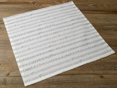 Produktbild von Textil Stoff Serviette Notenzeilen 45x45 cm