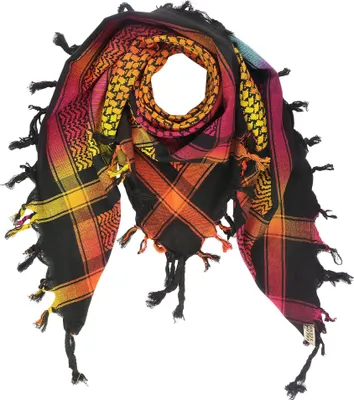 Produktbild von Palituch - schwarz - Tie dye-Batik-bunt 01 - Kufiya PLO Tuch