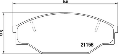 Produktbild von Brembo Bremsbelagsatz, Scheibenbremse Vorderachse P 83 013