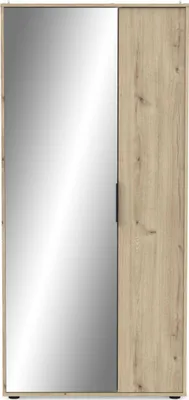 Immagine prodotto di Calicosy - Armadio portascarpe 2 ante e 1 specchio L82,8 cm - EBONY