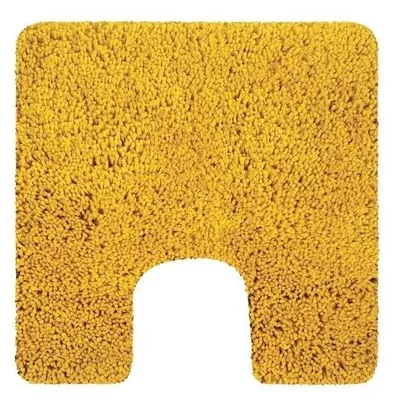 Image de Spirella Tapis de bain Tapis de douche Microfibre à poils longs | moelleux | antidérapant | adapté au chauffage au sol | 55x55 cm | Safran