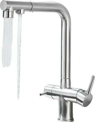 Produktbild von Reiniger Küchenarmatur, Ausziehbare Sprühdüse, Duale Bedienung, Bürstetes Nickel A