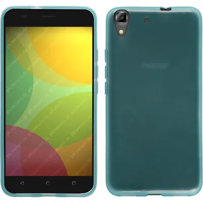 Produktbild von PhoneNatic Case kompatibel mit Huawei Honor 4A - türkis Silikon Hülle transparent + 2 Schutzfolien