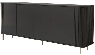 Produktbild von Kommode 4D 200 ZENO schwarz / kaschmir