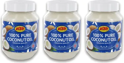 Produktbild von [ 3x 500ml ] KTC 100% Reines Kokosöl | Kokosnussöl | Pure Coconut Oil