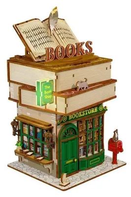 Produktbild von TONECHEER Time Bookstore Haus 15 x 14 x 24 cm