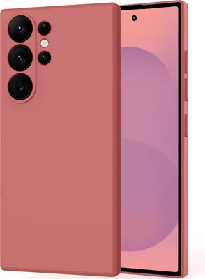 Produktbild von Galaxy S25 Ultra Hülle, Slim Liquid Silikon Gel Gummi Stoßfest Schutzhülle für Samsung Galaxy S25 Ultra Rot