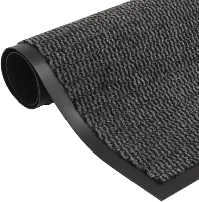 Produktbild von 2 Schmutzfangmatten, 40 x 60 cm, anthrazit, aus getuftetem Polypropylen mit rutschfestem Gummirücken, robust für Flur, Eingangsbereich und Außenbereich