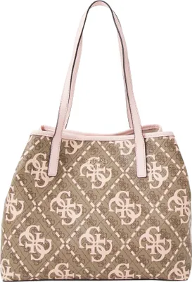 Productafbeelding van Guess Vikky dameshandtas met 4G-logo, synthetisch materiaal, bruin/roze – universele maat / bruin/roze