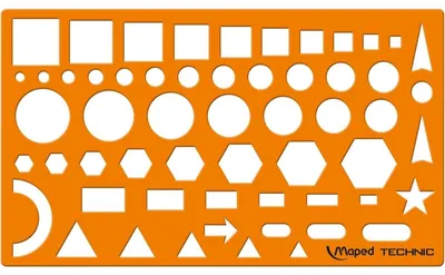 Obrázok produktu pre Maped Zeichenschablone NORMOGRAPHE TECHNIC, orange