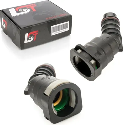 Produktbild von 2x Kraftstoffleitung Verbinder Schnellkupplung 15,82 - 16 mm 45° Winkel