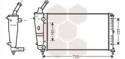 Produktbild von VAN WEZEL 73002083 Kühler Wasserkühler Motorkühler für LANCIA Y (840A)