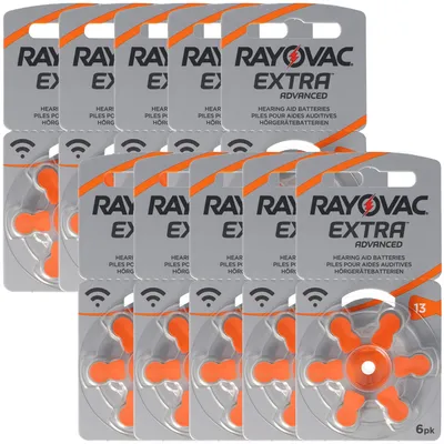 Obrázek produktu pro 60 baterií pro sluchadla Rayovac Varta HA13, IEC PR48, 4606 945 406