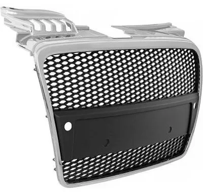 Kühlergrill Sportgrill Wabengrill Grill Chrom Rahmen für Audi A4 B7 8E 2004-2008 – Produktansicht