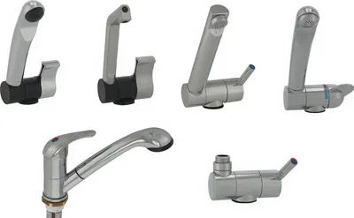 Produktbild von verschiedene Wasserhähne für Camping & Outdoorküche & Dusche, Einhebelmischer 12V, klappbar, schwenkbar o. ausziehbar Größe: NomadFlow / Kalt