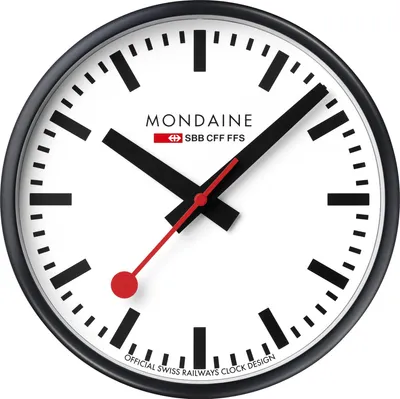 Obrázek produktu pro Mondaine A990.CLOCK.12SBB Black Wall clock 250mm