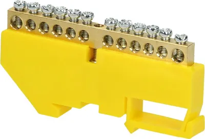 Immagine prodotto di Morsettiera PE, per guida TH35, 12 fili, giallo