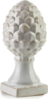 Image de Figurine décorative en céramique Mave Hytte 7,5 x 7,5 x 15,9 cm, blanche, 1 pièce