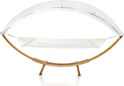 Produktbild von Hängematte mit Gestell Hängematten Hängesitz Hängemattenset Outdoor Relax Stabhängematte Lärchenholz 415cm