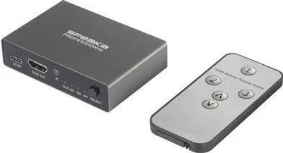 Obrázek produktu pro SpeaKa Professional SP-HDS-210 3portový přepínač HDMI s rozlišením Ultra HD 7680 x 4320 pixelů (SP-10461504)