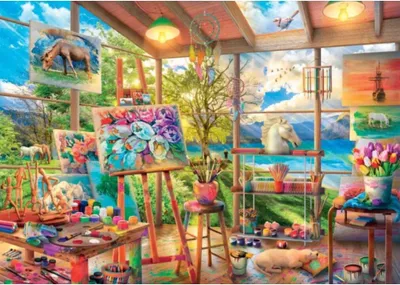 Image de DINO Puzzle Atelier de peinture 2000 dlks