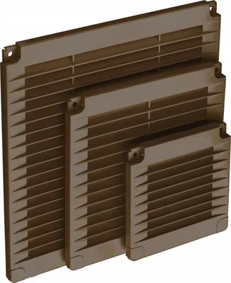 Produktbild von airRoxy Lüftungsgitter Quadratisch Braun 352x352 mm