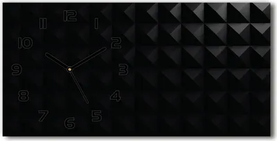 Produktbild von Wanduhr aus Glas – 60x30 cm - Glasbild - Glasuhr - Gehärtetes Glas - schwarze-zeiger - Abstraktion Hintergrund