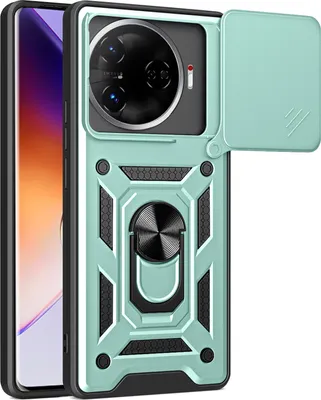 Produktbild von Hülle für Tecno Camon 30 Pro Magnetische Ring Ständer Halter Dia Kameraschutz TPU Bumper Silikon Schutzhülle Grün