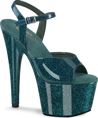 Produktbild von ADORE-709GP Damen Sandale von Pleaser, Blau Lack , EU 43, US 13