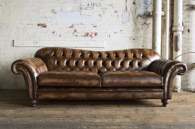 Zdjęcie produktu dla Sofa skórzana, kanapa, zestaw sof, sofy, kanapy, Chesterfield, skóra, tapicerka, trzyosobowa