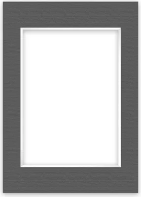 Produktbild von nielsen Conservation Passepartout 2,2 mm, Außenformat 42x59,4 cm (DIN A2) für Bilder DIN A3, Graphit grau mit Struktur