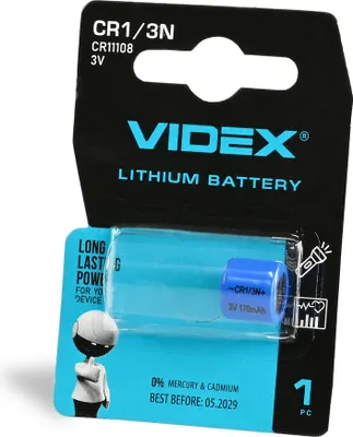 Immagine prodotto di Batteria al litio VIDEX CR1/3N, di lunga durata e compatta