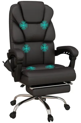 Obrázek produktu pro Masážní kancelářská židle - Ergonomická kancelářská židle - Herní židle - 6 masážních bodů - Nastavitelná výška sedadla