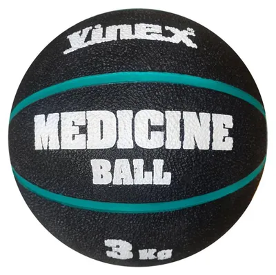 Produktbild von Vinex - Medizinball Logo PP5197 (3 kg) (Schwarz/Grün)