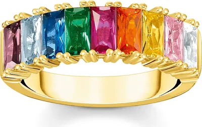 Thomas Sabo TR2404-996-7 Damen-Ring Goldfarben Bunte Steine 1