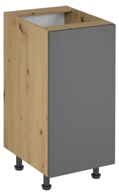 Produktbild von Unterschrank VALEN mit einer Tür – Breite 40 cm, Eiche handwerklich/grau