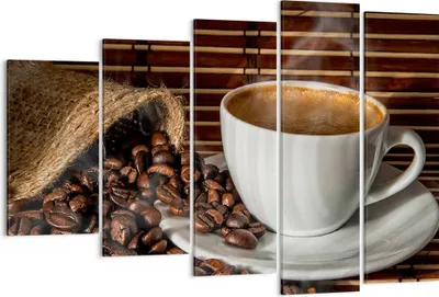 Produktbild von Bild auf Leinwand - Leinwandbild - Aroma Kaffee Getreide - 150x100cm - Wand Bild - Wanddeko - Leinwanddruck - Bilder - Kunstdruck - Wanddekoration - Leinwand bilder - Wandkunst - EG150x100-2382
