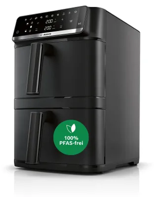Obrázok produktu pre Bosch Serie 6 MAFD661B7, Teplovzdušná fritéza, 12 L, Dvojitý, Čierna, Dotyk, Samostatný