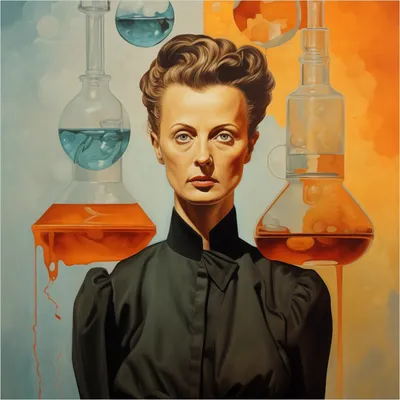 Produktbild von Wallario selbstklebende Möbelfolie/ Tischdecke für Innen und Außen, Größe: 60 x 60 cm - Visionäre Chemikerin