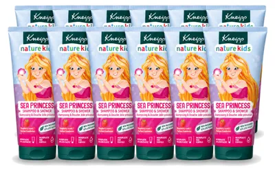 Produktbild von 12 x Kneipp Nature Kids Shampoo & Dusche Prinsessen - 200 ml - Vorteilspackung - 12 Stücke
