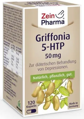 Produktbild von ZeinPharma Griffonia 5-HTP 50mg - 120 Kapseln