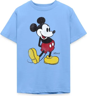 Produktbild von Mickey & Minnie Klassisch Teenager T-Shirt, 134/146 (9-11 Jahre), Himmelblau