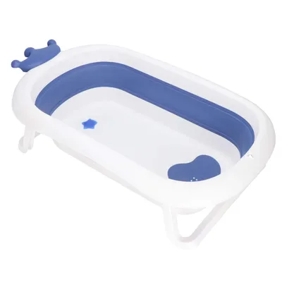 Productafbeelding van Opvouwbaar Baby Bad - Opvouwbaar - Tot 12 Maanden - 40 L - Blauw - Wit - 83 x 50 x 22,5 cm