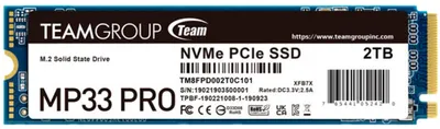 Zdjęcie produktu dla Dysk SSD Team Group MP33 PRO 2TB M.2 2280 PCIe NVMe Gen3 x4 (3500/3000 MB/s)