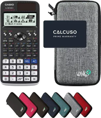 Produktbild von Casio fx-991DE X Classwiz inkl. WYNGS Schutztasche Hellgrau - Wissenschaftlicher Taschenrechner - Basic Set