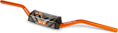 Productafbeelding van Motocross-stuur STAGE6 met aluminium beschermingspads, diameter 28,6 mm, lengte 805 mm, in oranje kleur