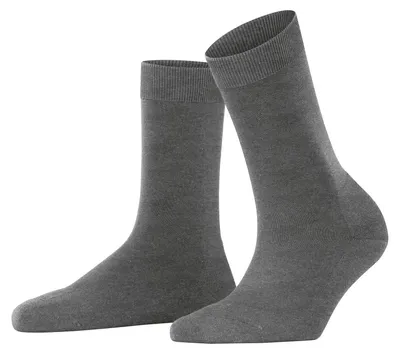 Produktbild von FALKE Damen Socken ClimaWool W So Wolle Lyocell einfarbig 1 Paar, Grau Light Grey Melange 3216, 41-42