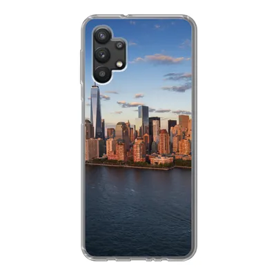 Produktbild von MuchoWow® Handyhülle Schutzhülle Hülle für Samsung Galaxy A32 5G New York - Skyline - Boot Silikon Softcase Handy Hülle - Softcase