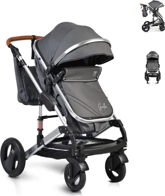 Produktbild von Moni Kinderwagen Gala Tragetasche Sportsitz umbaubar Wickeltasche Sitz umkehrbar schwarz