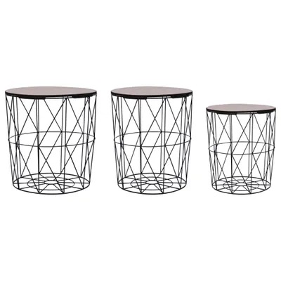 Image de Table basse 3 pcs Noir